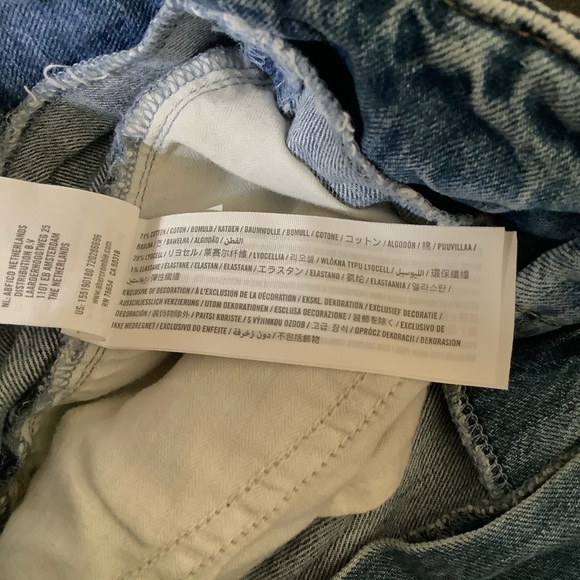 Abercrombie & Fitch Mom Jeans Ankle Blue Belted Paper Bag Waist High Rise 28/6 - Picture 8 of 12